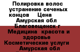 Полировка волос, устранение сеченых концов. › Цена ­ 400 - Амурская обл., Благовещенск г. Медицина, красота и здоровье » Косметические услуги   . Амурская обл.,Благовещенск г.